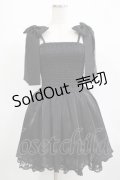 Jamie エーエヌケー / ふわふわオーガンジーワンピース M ブラック H-25-06-23-036-LO-OP-NS-ZH