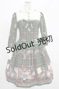 ALICE and the PIRATES / Drosselmeyer's Wonder Box柄ワンピース Free グリーン H-25-06-23-003-PA-OP-NS-ZH