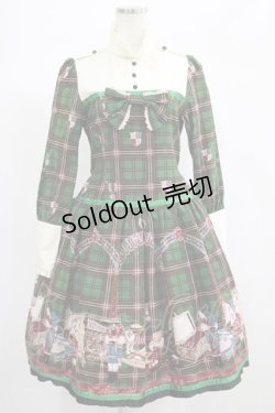 画像1: ALICE and the PIRATES / Drosselmeyer's Wonder Box柄ワンピース Free グリーン H-25-06-23-003-PA-OP-NS-ZH