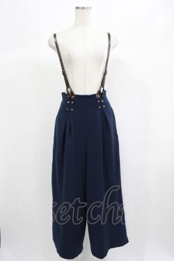 画像1: an another angelus / 釦留めサスペンダー付きワイドパンツ Free NAVY H-25-06-23-043-CA-PA-NS-ZH