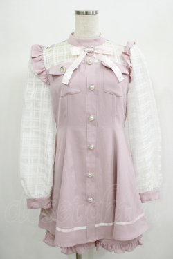 画像1: Ank Rouge / シアーチェックコンビネゾン M ピンク H-25-06-23-044-CA-OP-NS-ZH