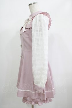 画像2: Ank Rouge / シアーチェックコンビネゾン M ピンク H-25-06-23-044-CA-OP-NS-ZH