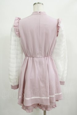 画像3: Ank Rouge / シアーチェックコンビネゾン M ピンク H-25-06-23-044-CA-OP-NS-ZH