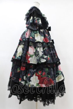 画像3: Triple fortune / 薔薇3段ティアードワンピース  ブラック H-25-06-23-1039-EL-OP-KB-ZH