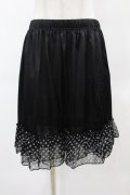 MARBLE / フリルペチコート  黒スター柄 H-25-06-23-1055-GO-SK-KB-ZH
