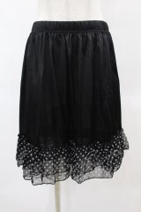 MARBLE / フリルペチコート  黒スター柄 H-25-06-23-1055-GO-SK-KB-ZH