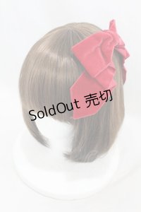 Cerise / ベルベットリボンバレッタ  レッド H-25-06-23-1008-LO-AC-KB-ZH