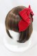 画像1: Cerise / ベルベットリボンバレッタ  レッド H-25-06-23-1008-LO-AC-KB-ZH (1)