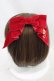 画像2: Cerise / ベルベットリボンバレッタ  レッド H-25-06-23-1008-LO-AC-KB-ZH (2)