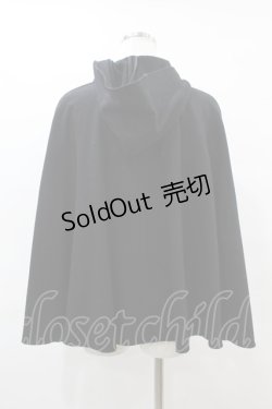 画像2: Jane Marple / ダブルボタンフードケープマント  ブラック H-25-06-23-1033-JM-JA-KB-ZT-C063