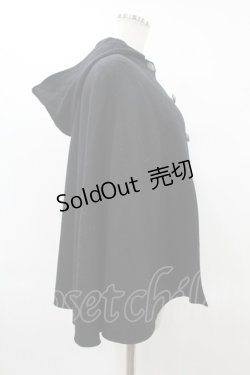 画像3: Jane Marple / ダブルボタンフードケープマント  ブラック H-25-06-23-1033-JM-JA-KB-ZT-C063