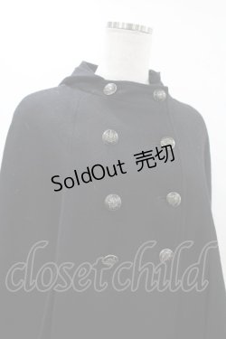 画像4: Jane Marple / ダブルボタンフードケープマント  ブラック H-25-06-23-1033-JM-JA-KB-ZT-C063