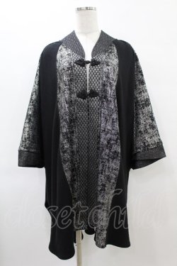 画像1: Qutie Frash / 万能ポンチョ  黒×シルバー H-25-06-23-1034-QU-TO-KB-ZH