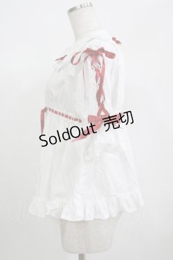 画像2: BABY,THE STARS SHINE BRIGHT / くみゃちゃんのStrawberry Gardenブラウス Free オフ/エンジ H-25-06-23-054-BA-BL-NS-ZH