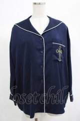 Ank Rouge / クロス刺繍セーラーブラウス M ネイビー H-25-06-23-056-CA-BL-NS-ZH