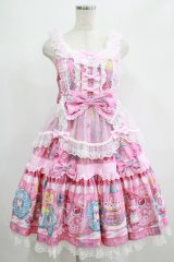 Angelic Pretty / Toy's Donut Diner エプロンドレスSet Free ピンク H-25-06-23-004-AP-OP-NS-ZH