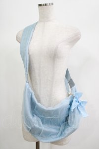 m petit by misako / リボンチャーム付きショルダーバッグ  サックス H-25-06-23-061-LO-BG-NS-ZH