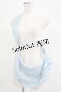 m petit by misako / リボンチャーム付きショルダーバッグ  サックス H-25-06-23-061-LO-BG-NS-ZH