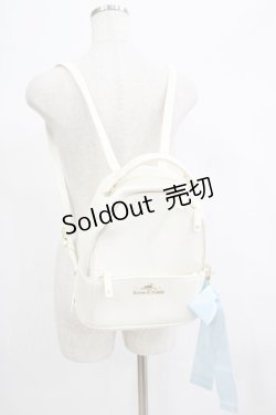画像1: Maison de FLEUR / シナモロールリボンリュック  オフ H-25-06-23-066-LO-BG-NS-ZH