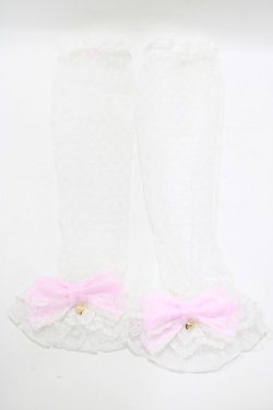 画像1: Angelic Pretty / ハートチュールPrincessアームウォーマー  オフ H-25-06-23-070-AP-ZA-NS-ZH