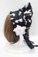 画像2: Angelic Pretty / Dreamy ベビールームハーフボンネット  ブラック H-25-06-23-076-AP-AC-NS-ZH (2)