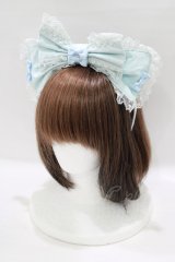 Angelic Pretty / ラブハートリボンカチューシャ  サックス H-25-06-23-080-AP-AC-NS-ZH