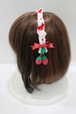 画像2: Angelic Pretty / ホイップベリィカチューシャ  レッド H-25-06-23-082-AP-AC-NS-ZH