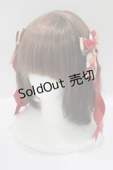 LOTUS ribbon / ツインリボンバレッタ  レッド H-25-06-23-083-EL-AC-NS-ZH