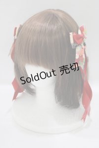 LOTUS ribbon / ツインリボンバレッタ  レッド H-25-06-23-083-EL-AC-NS-ZH