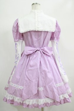 画像3: Angelic Pretty / ギンガム立ち襟ワンピース（2004年） Free ラベンダー H-25-06-23-084-AP-OP-NS-ZH