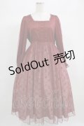 axes femme POETIQUE / 白雪姫モチーフワンピース M ボルドー H-25-06-23-017-AX-OP-NS-ZH