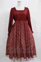 axes femme POETIQUE / 白雪姫モチーフワンピース M ボルドー H-25-06-23-017-AX-OP-NS-ZH