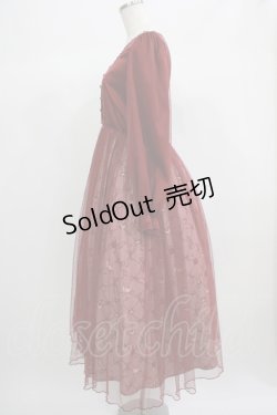 画像2: axes femme POETIQUE / 白雪姫モチーフワンピース M ボルドー H-25-06-23-017-AX-OP-NS-ZH