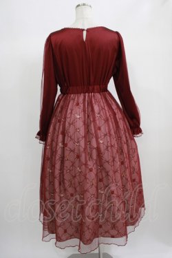 画像3: axes femme POETIQUE / 白雪姫モチーフワンピース M ボルドー H-25-06-23-017-AX-OP-NS-ZH
