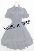 ATELIER BOZ / クロアートスカート付きワンピース  紺×紺 H-25-06-24-001-EL-OP-KB-ZH
