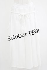 Qutie Frash / 三つ編みタッセル付き袴パンツ  白 H-25-06-24-025-QU-PA-KB-ZH