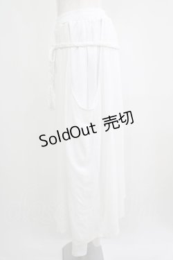画像2: Qutie Frash / 三つ編みタッセル付き袴パンツ  白 H-25-06-24-025-QU-PA-KB-ZH