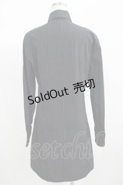 画像3: BPN FOR MEN / ジャボタイストライプブラウス M 黒 H-25-06-24-032-GO-BL-KB-ZH