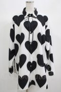 TRAVAS TOKYO / Hearts Aligned Shirts  白×黒 H-25-06-24-035-PU-BL-KB-ZH
