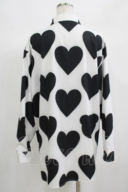 画像3: TRAVAS TOKYO / Hearts Aligned Shirts  白×黒 H-25-06-24-035-PU-BL-KB-ZH
