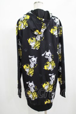 画像3: NieR Clothing / 総柄ZIPパーカー  黒 H-25-06-24-037-PU-TO-KB-ZH