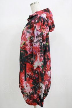 画像2: NieR Clothing / 総柄ZIPブルゾンパーカー  赤系 H-25-06-24-038-PU-TO-KB-ZH
