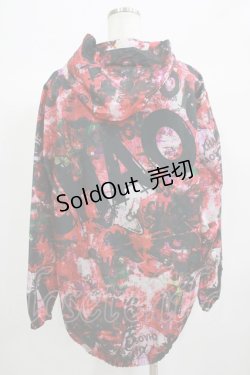 画像3: NieR Clothing / 総柄ZIPブルゾンパーカー  赤系 H-25-06-24-038-PU-TO-KB-ZH