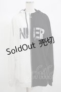 NieR Clothing / TWO-TONE ZIPパーカー  黒×グレー H-25-06-24-041-PU-TO-KB-ZH