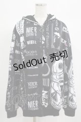 NieR Clothing / 防寒裏起毛パーカー  黒 H-25-06-24-042-PU-TO-KB-ZT267