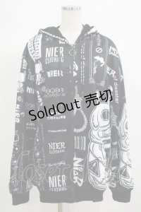 NieR Clothing / 防寒裏起毛パーカー  黒 H-25-06-24-042-PU-TO-KB-ZT267