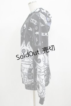 画像2: NieR Clothing / 防寒裏起毛パーカー  黒 H-25-06-24-042-PU-TO-KB-ZT267