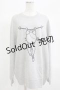 NieR Clothing / プリントSWEAT  2XL グレー H-25-06-24-043-PU-TO-KB-ZH