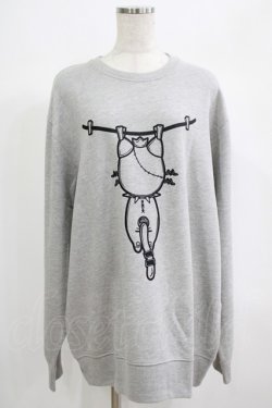 画像1: NieR Clothing / プリントSWEAT  2XL グレー H-25-06-24-043-PU-TO-KB-ZH