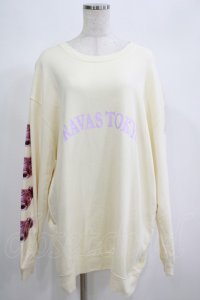 TRAVAS TOKYO / 袖くまラウンドロゴスウェット  アイボリー H-25-06-24-047-PU-TO-KB-ZH